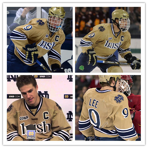 Notre Dame Fighting Irish Custom Reebok Gold Hockey Jersey