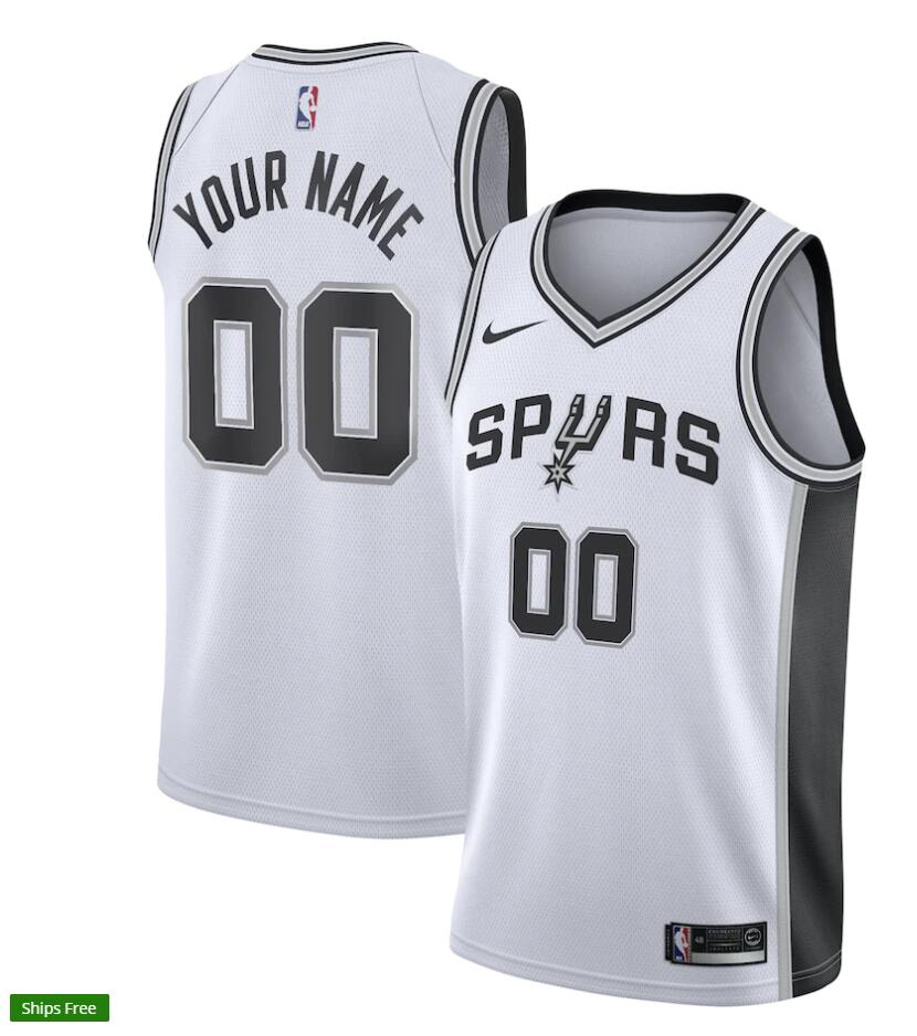 San Antonio Spurs Custom Nike White Association Edition Swingman Jersey