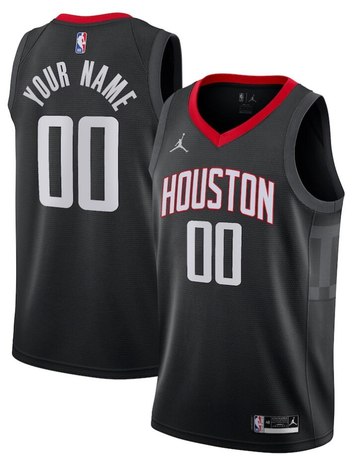 Houston Rockets Custom Black Statement Edition Swingman Jersey