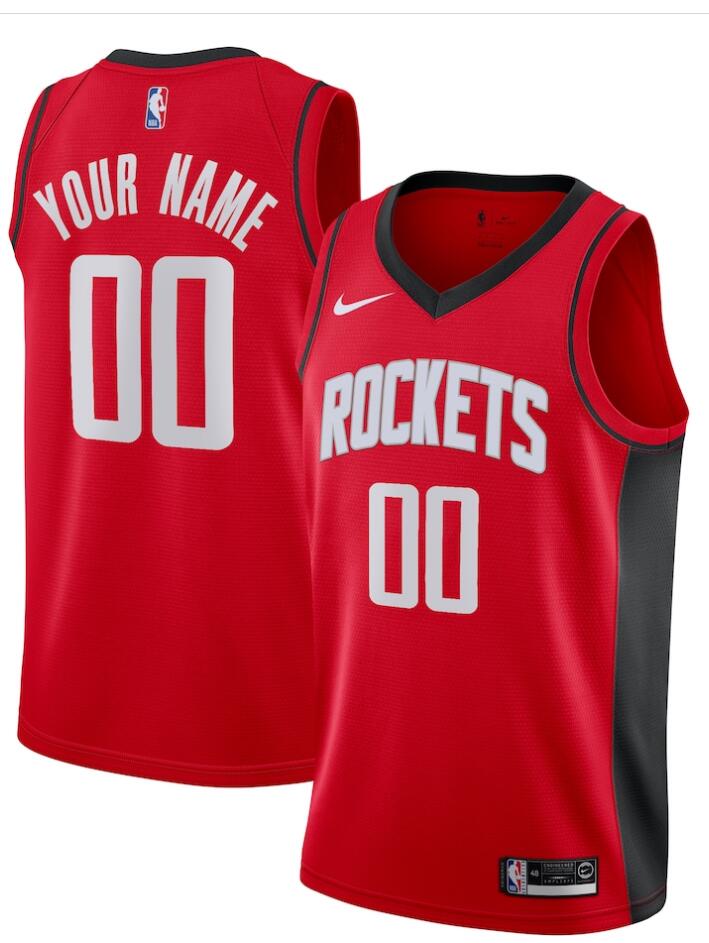 Houston Rockets Custom Nike Red Icon Edition Swingman Jersey