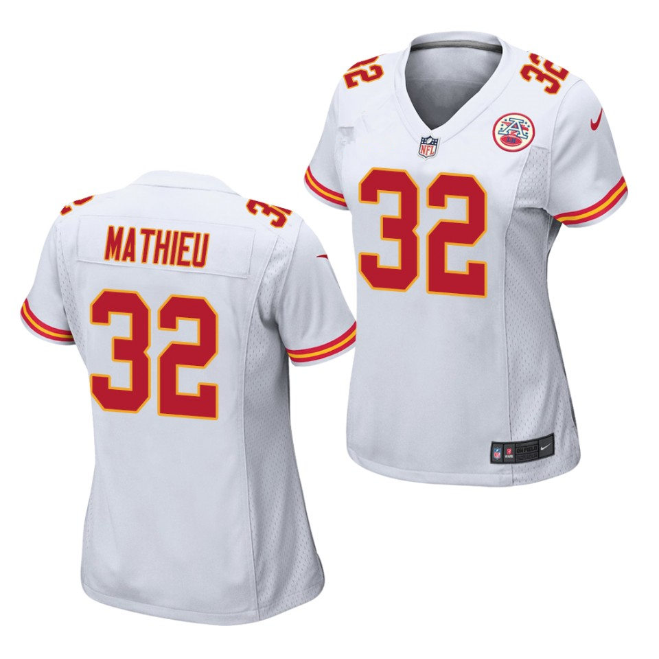 Womens Kansas City Chiefs #32 Tyrann Mathieu Nike White Game Jersey
