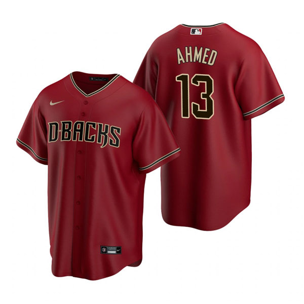 Youth Arizona Diamondbacks #13 Nick Ahmed Nike Crimson Alternate Cool Base Jersey