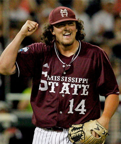 Mens Youth Mississippi State Bulldogs Custom 2012-17 Maroon button Adidas Baseball Jersey