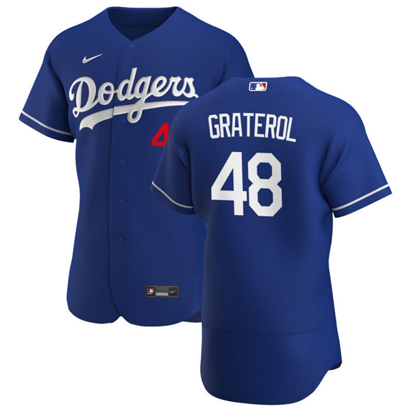 Mens Los Angeles Dodgers #48 Brusdar Graterol Nike Royal Alternate FlexBase Jersey