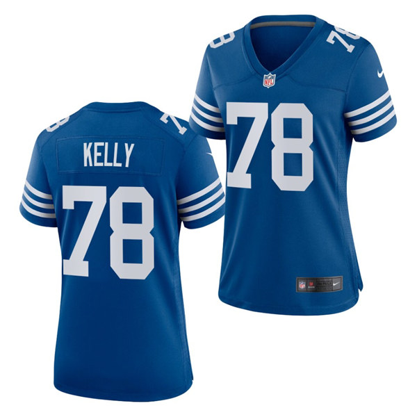Womens Indianapolis Colts #78 Ryan Kelly Nike Royal Alternate Retro Vapor Limited Jersey 