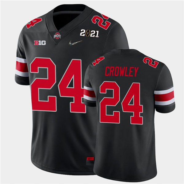 Mens Ohio State Buckeyes #24 Marcus Crowley Nike Blackout College Football Game Jersey