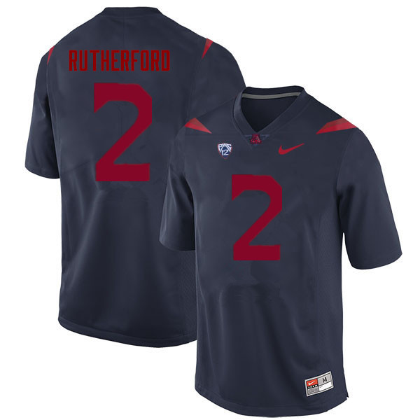Mens Arizona Wildcats #2 Isaiah Rutherford Nike Navy College Football Game Jersey