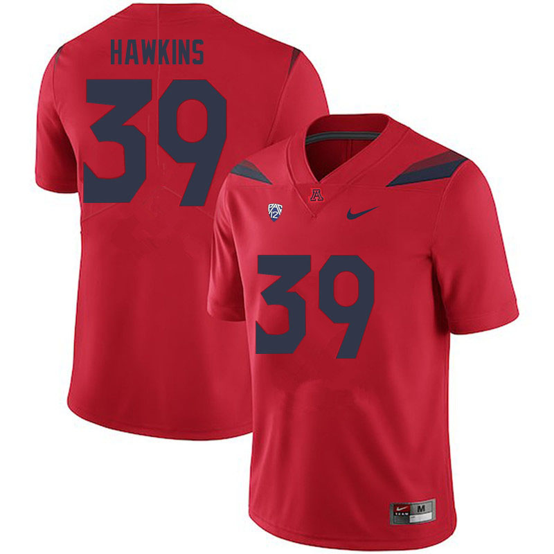 Mens Arizona Wildcats #39 Kameron Hawkins Nike Red College Football Game Jersey