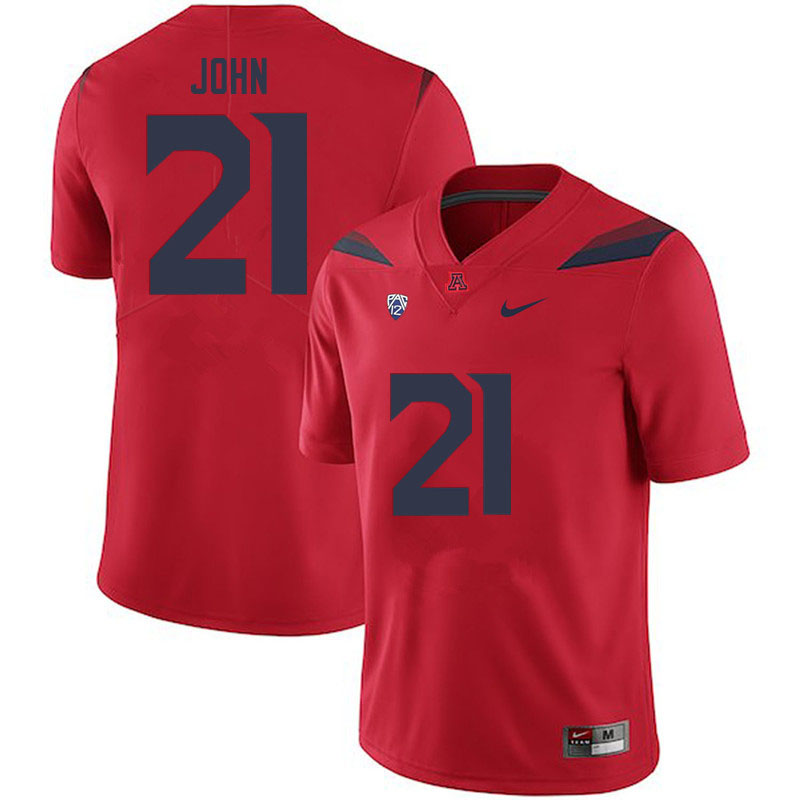 Mens Arizona Wildcats #21 Jalen John Nike Red College Football Game Jersey