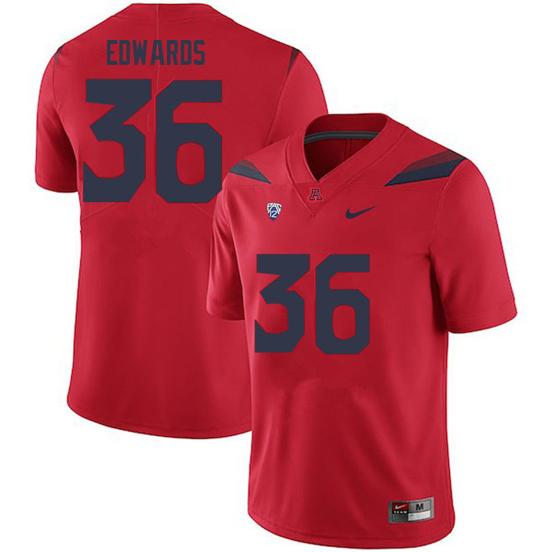 Mens Arizona Wildcats #36 RJ Edwards Nike Red College Football Game Jersey