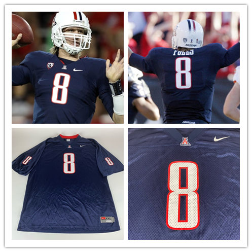 Arizona Wildcats Custom Nike Navy 2012 PAC12 Retro Football Jersey