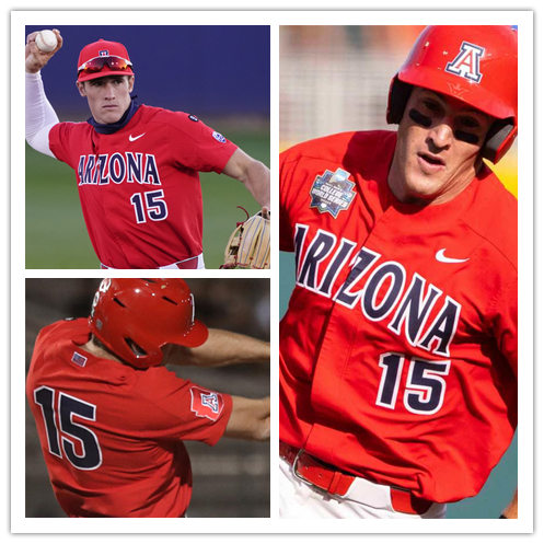 Mens Arizona Wildcats #15 Jacob Berry Nike Red College Baseball Game Jersey