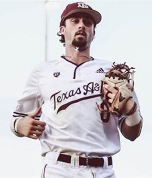Mens Texas A&M Aggies #8 Braden Shewmake Adidas White Pullover Texas A&M College Baseball Game Jersey