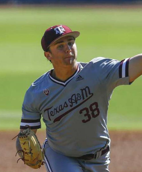 Mens Texas A&M Aggies #38 Michael Wacha Adidas Grey Pullover Texas A&M College Baseball Game Jersey