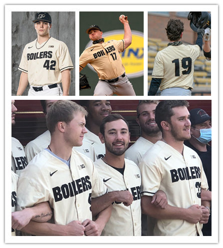 Purdue Boilermakers Custom Nike Yellow Baseball Jersey 
