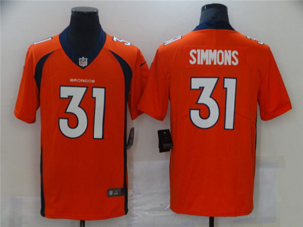 Youth Denver Broncos #31 Justin Simmons Nike Orange Limited Player Jersey