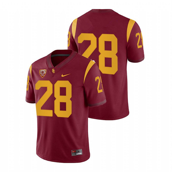 Men's USC Trojans #28 Keaontay Ingram Nike Cardinal Without Name College Football Game Jersey