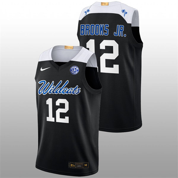 Mens Youth Kentucky Wildcats #12 Keion Brooks Jr. 2022-23 College Basketball Bahamas Game Limted Jersey Black Alternate 