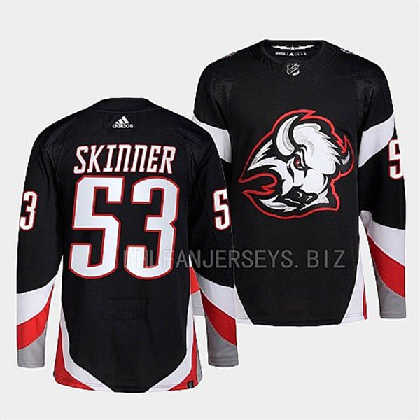 Men's Buffalo Sabres #53 Jeff Skinner Black alternate 2022-23 Goathead Jersey