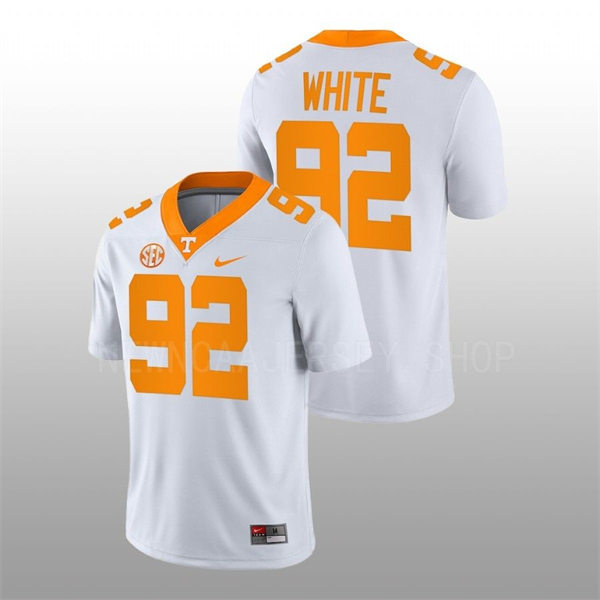 Mens Youth Tennessee Volunteers #92 Reggie White  Nike White College Football Game Jersey