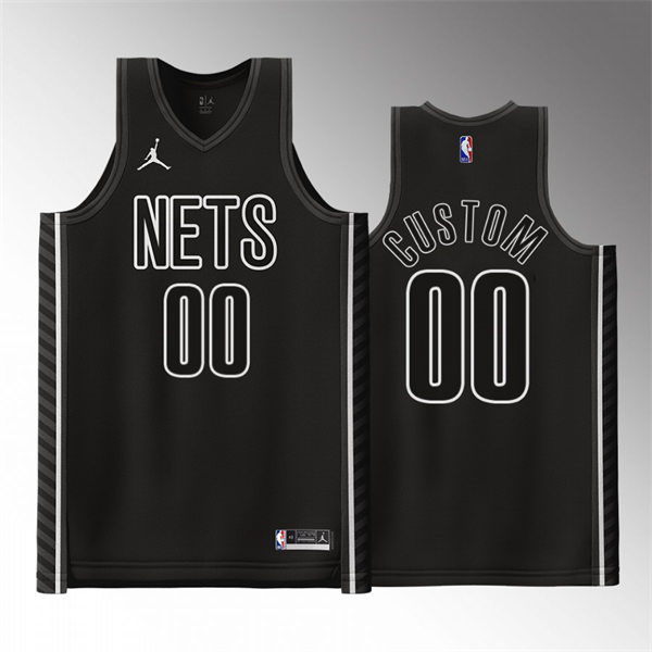 Brooklyn Nets Custom Nike Black Statement Edition Jersey