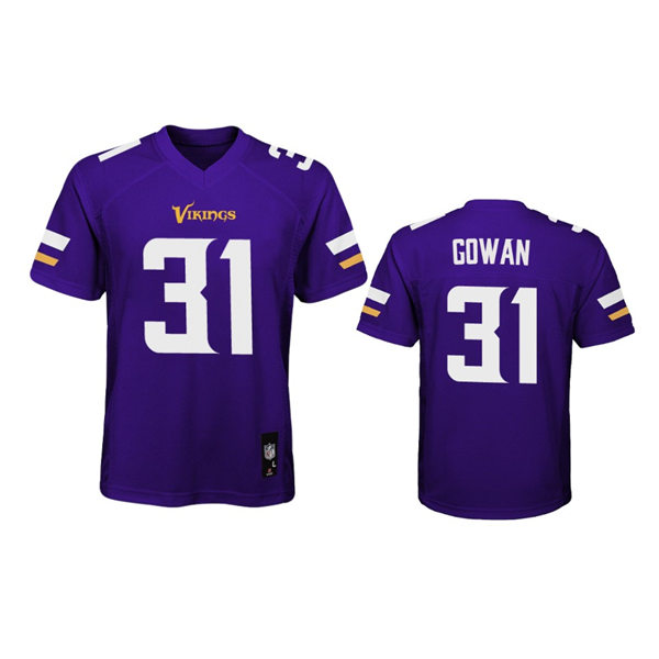 Youth Minnesota Vikings #31 Tay Gowan Nike Purple Limited Jersey
