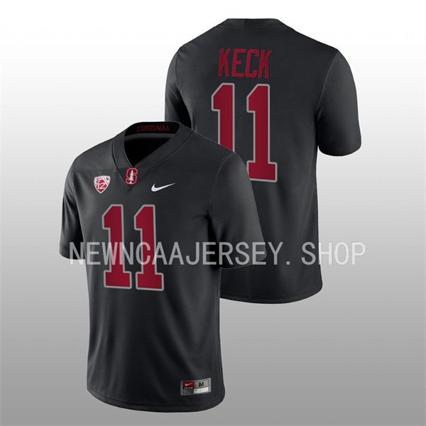 Men's Youth Stanford Cardinal #11 Thunder Keck 2022 Black College Football Game Jersey