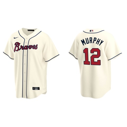 Men's Atlanta Braves #12 Sean Murphy Nike Cream Alternate Cool Base Jersey