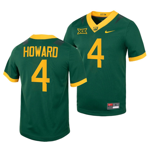 Mens Baylor Bears #4 Xavien Howard Nike Green College Football Game Jersey