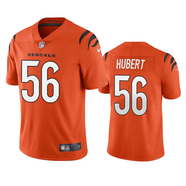 Men's Cincinnati Bengals #56 Wyatt Hubert Nike Orange Alternate Vapor Limited Jersey