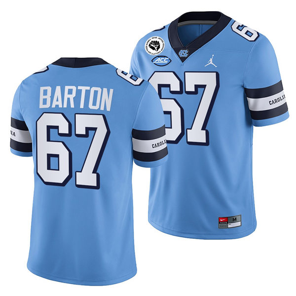 Mens North Carolina Tar Heels #67 Harris Barton Royal Retro Untouchable College Football Jersey