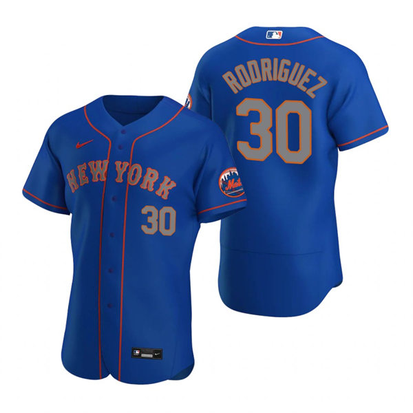 Mens New York Mets #30 Joely Rodriguez Royal Grey Alternate FlexBase Player Jersey