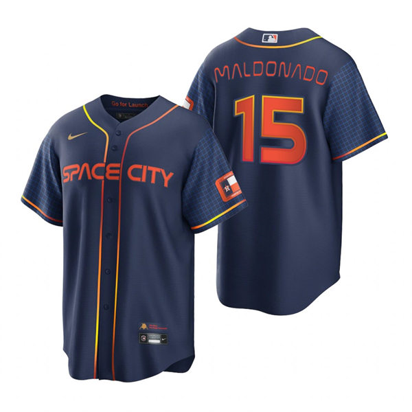 Mens Houston Astros #15 Martin Maldonado Nike Navy 2022 City Connect Jersey