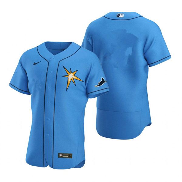 Mens Tampa Bay Rays Blank Light Blue Spring Training FlexBase Jersey