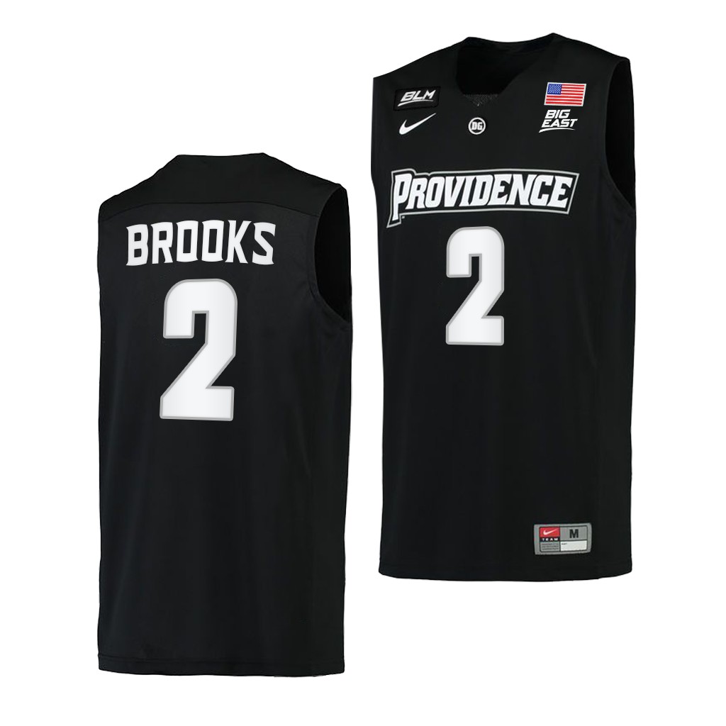 Mens Youth Providence Friars #2 MarShon Brooks Black 2021-22 College Basketball Game Jersey