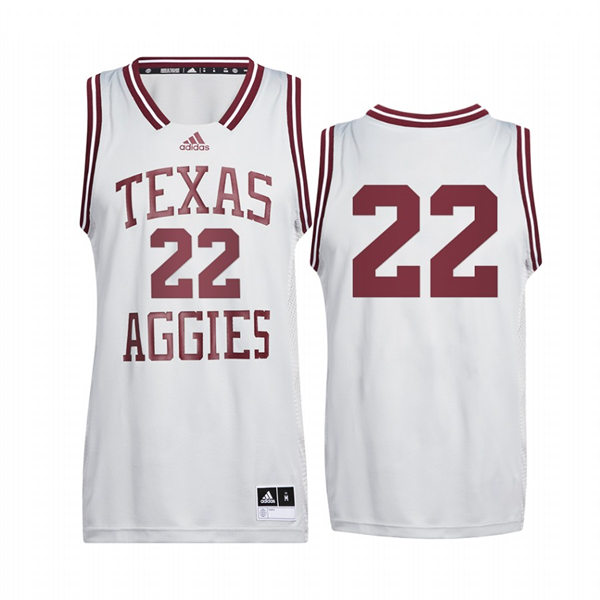 Mens Youth Texas A&M Aggies #22 Khris Middleton Gray Adidas 2022 Reverse Retro College Basketball Jersey