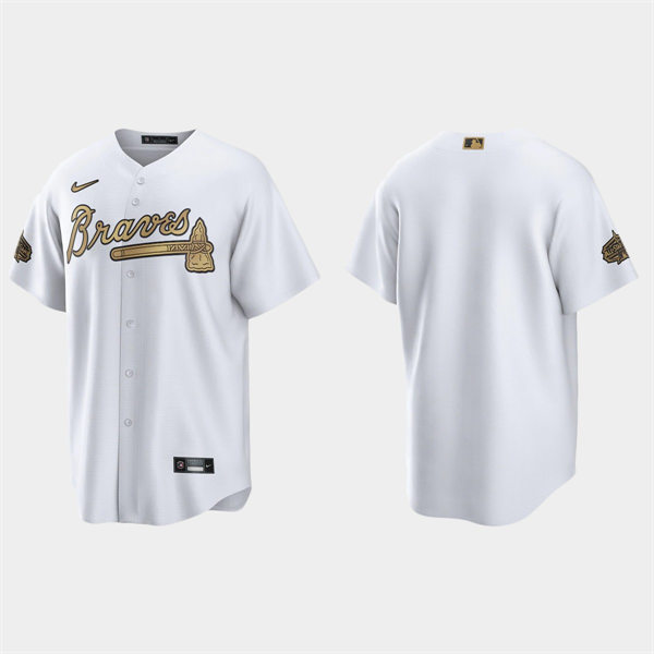 Mens Youth Atlanta Braves Blank White 2022 MLB All-Star Game Replica Team Jersey