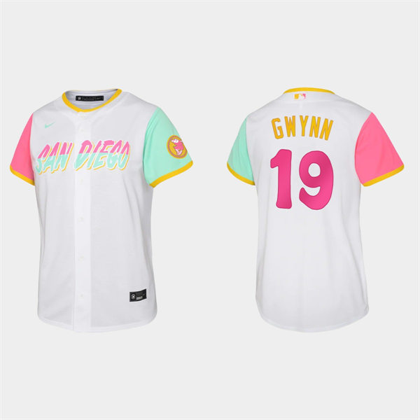 Youth San Diego Padres #19 Tony Gwynn White 2022 City Connect Jersey