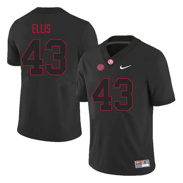Men's Youth Alabama Crimson Tide #43 Robert Ellis Blackout College Football Jersey