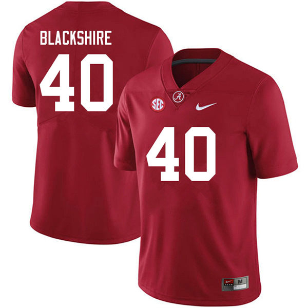 Men's Youth Alabama Crimson Tide #40 Kendrick Blackshire Crimson College Football Game Jersey
