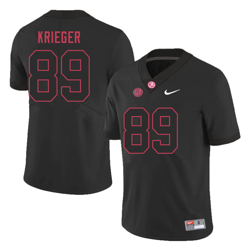 Men's Youth Alabama Crimson Tide #89 Grant Krieger Blackout College Football Jersey
