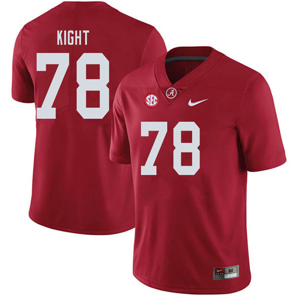 Men's Youth Alabama Crimson Tide #78 Amari Kight Crimson College Football Game Jersey