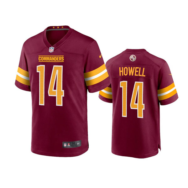 Mens Washington Commanders #14 Sam Howell Burgundy Team Color Vapor Limited Jersey