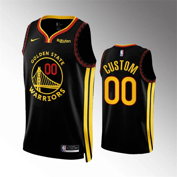 Mens Youth Golden State Warriors Custom 2023-24 Nike Black Earned Edition Jersey