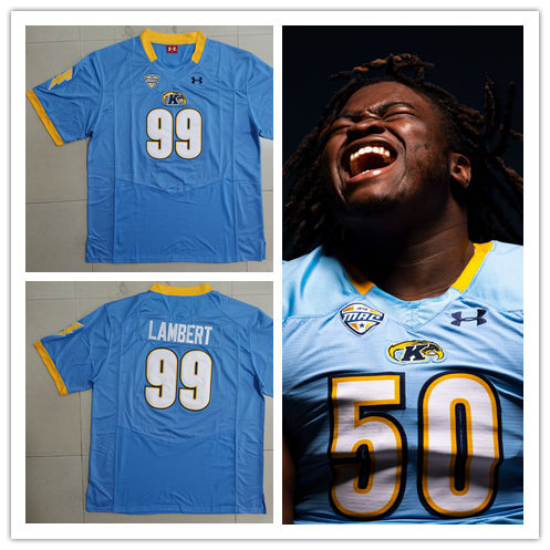 Kent State Golden Flashes Custom Light Blue Football Game Jersey