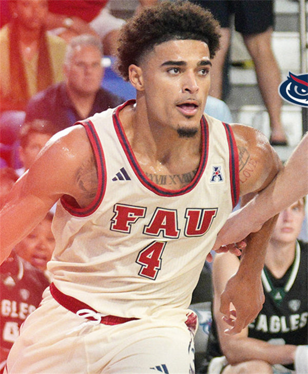 Florida Atlantic Owls Custom 2025 AAC Cream College Basketball Game Jersey