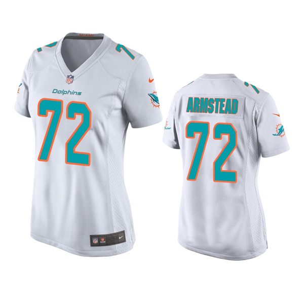 Womens Miami Dolphins #72 Terron Armstead Nike White Limited Jersey