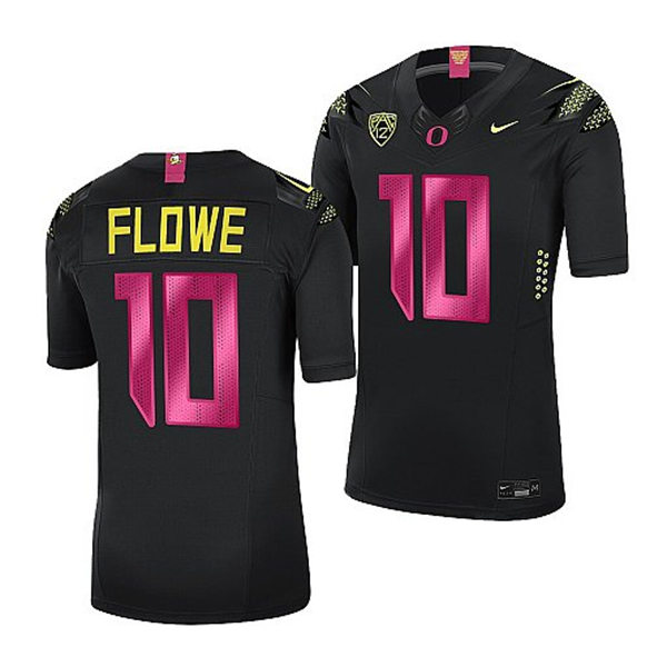 Mens Youth Oregon Ducks #10 Justin Flowe Nike Black College Football Game Jersey