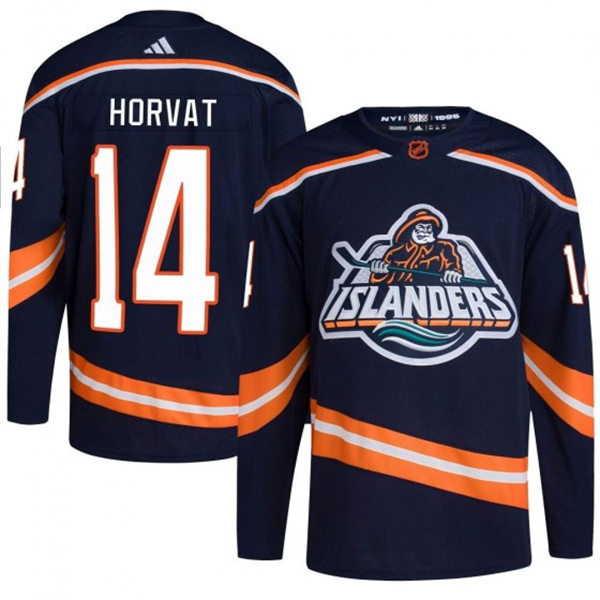 Mens New York Islanders #11 Bo Horvat Navy 2022 Reverse Retro Primegreen Jersey