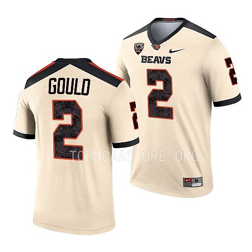 Mens Youth Oregon State Beavers #2 Anthony Gould White College Football Game Jersey